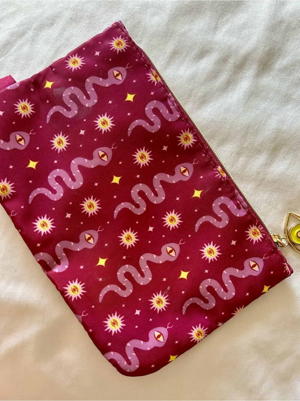 Ipsy Cosmetic Bag Set - Pink, Hot Pink, White, Gold, Peach, Burgundy